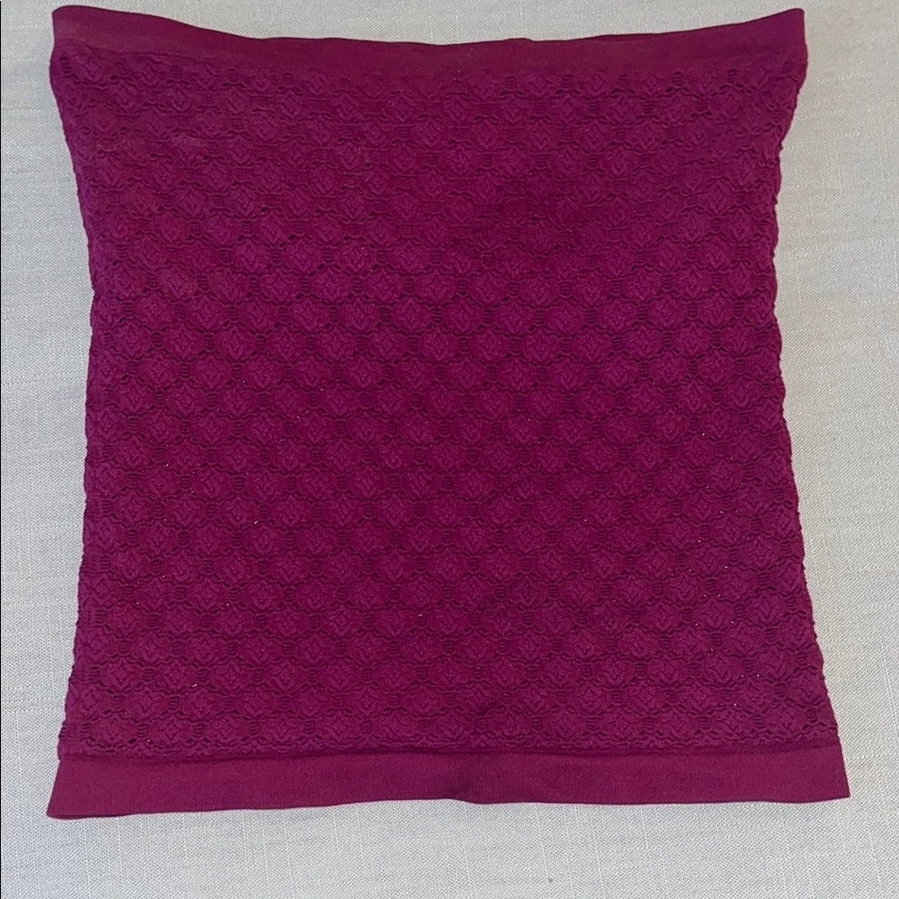 Burgundy Textured Pillow Cover
